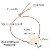 Custom Personalized Photo Heart Bangle Bracelet