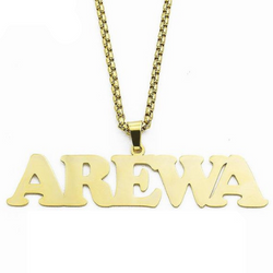 Stainless Steel Charm Personalized Name Necklace