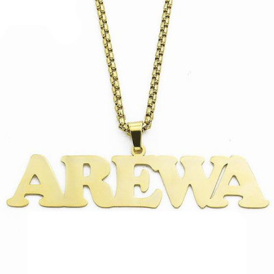 Stainless Steel Charm Personalized Name Necklace