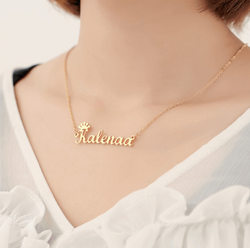 Custom Crown Name Necklace