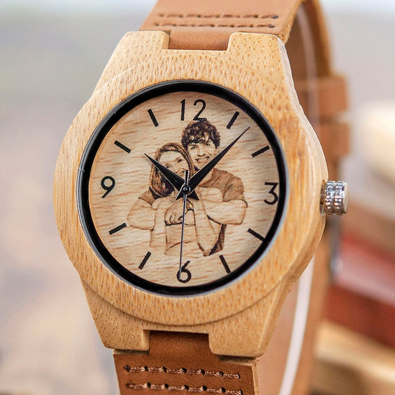 Creative Gift Wood Watch For Men And Women (UV Printing on Wooden Watch)