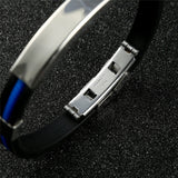 DIY Custom Silicon Stainless Steel Engrave Bracelet