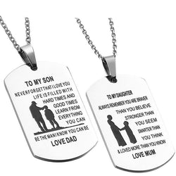 Engrave Name To My Son/ To My Daughter Pendant Necklaces