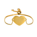 Custom Personalized Photo Heart Bangle Bracelet