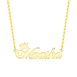 Custom Crown Name Necklace