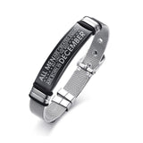 Personalized Name/Text Men's Slide Mesh Bracelet