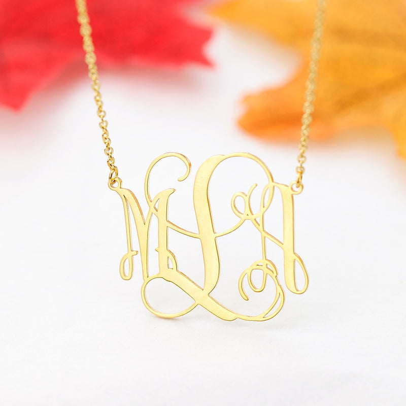 Personalized Dainty Monogram Necklace