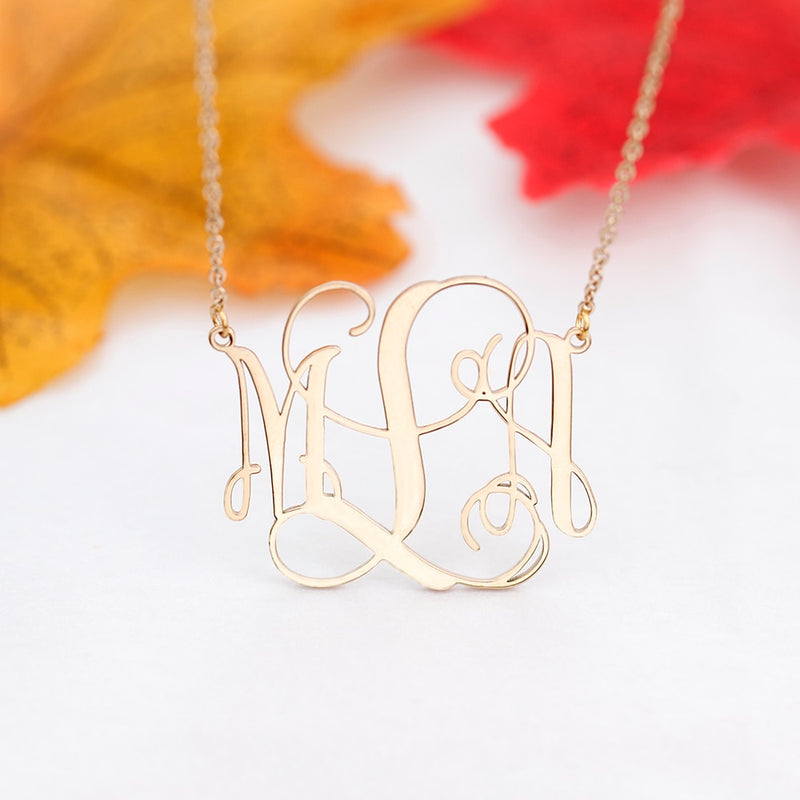 Personalized Dainty Monogram Necklace