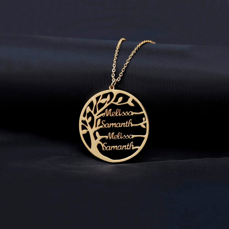 Custom Family Tree Names Necklace