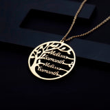Custom Family Tree Names Necklace