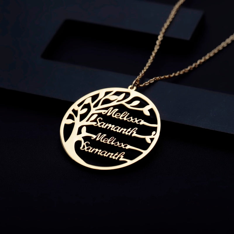 Custom Family Tree Names Necklace