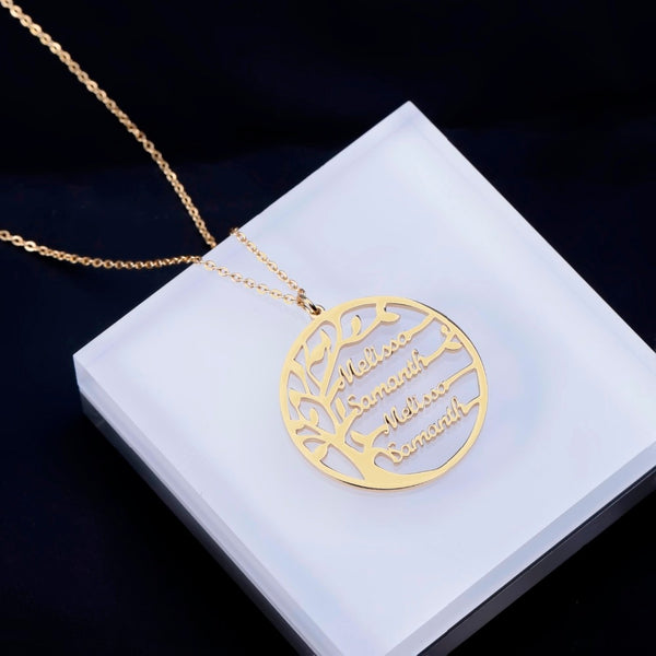 Custom Family Tree Names Necklace