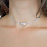 Curb Chain Stainless Steel Personalized Old English Name  Pendants Necklaces